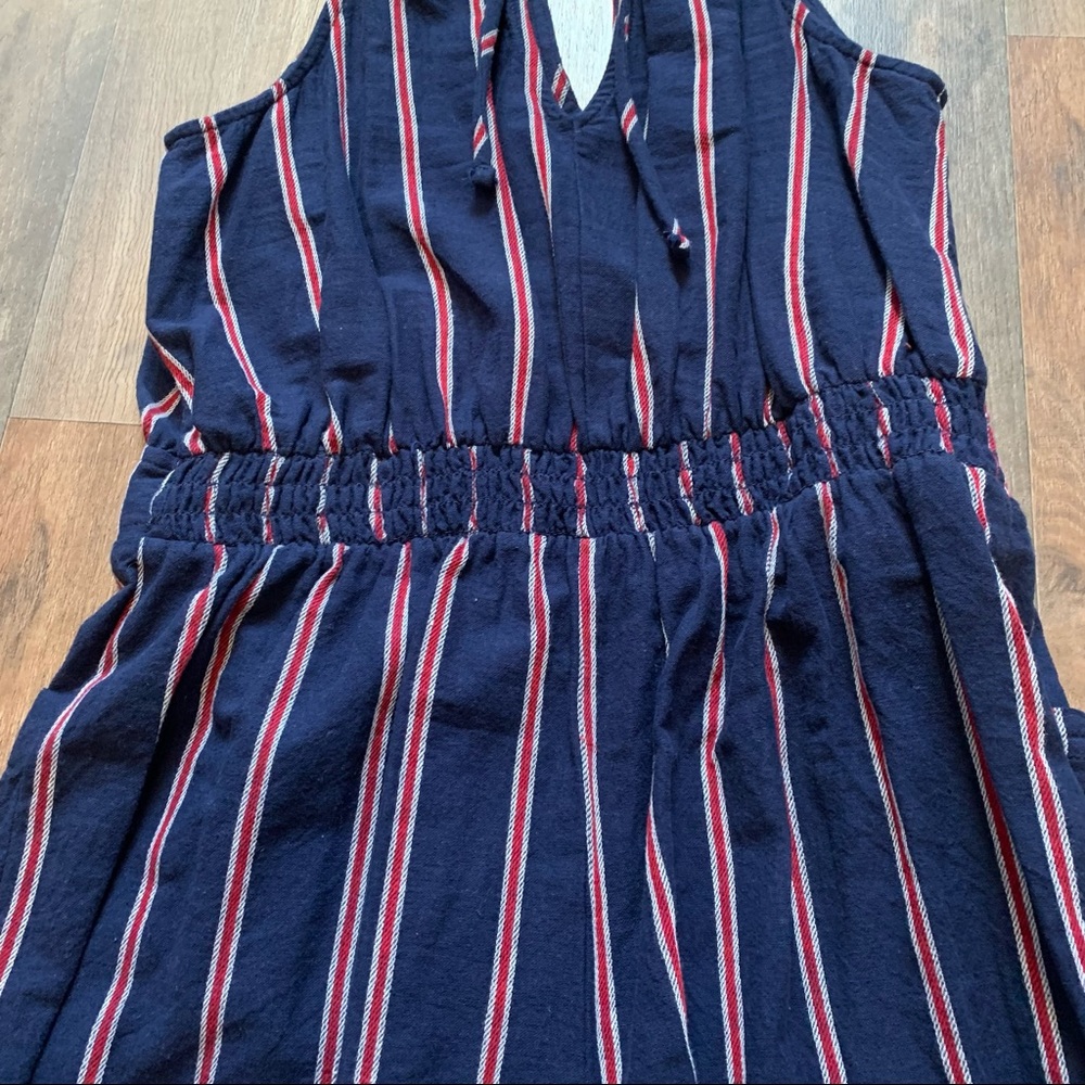 Universal Thread Stripe Linen Style Jumpsuit - image 8